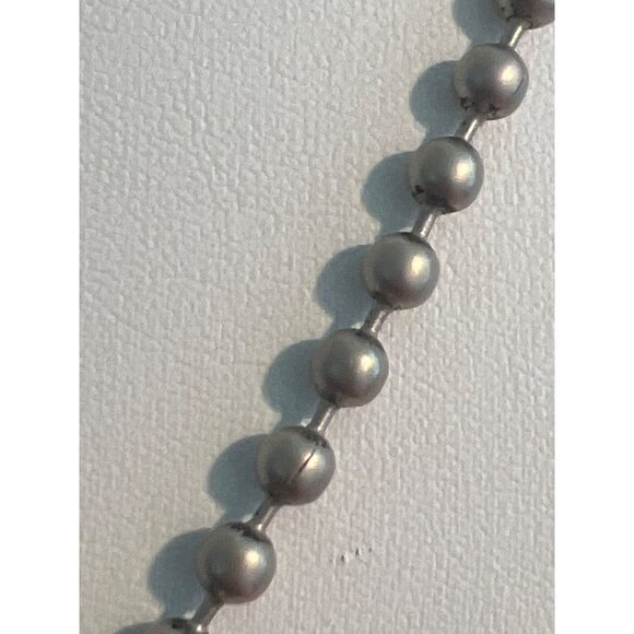 Ball Chain Pendant Necklace Circle Maltese Cross Pendant Unisex 19" Chain - Picture 3 of 5